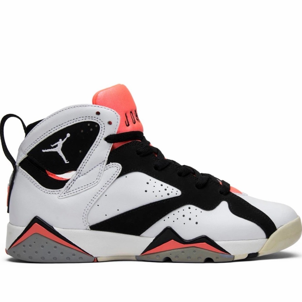 Jordan Retro 7 Sneakers - White, Black, and pink